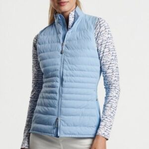Peter Millar Womens Golf Vest Fuse Elite Cottage Blue  NWT *Read*
